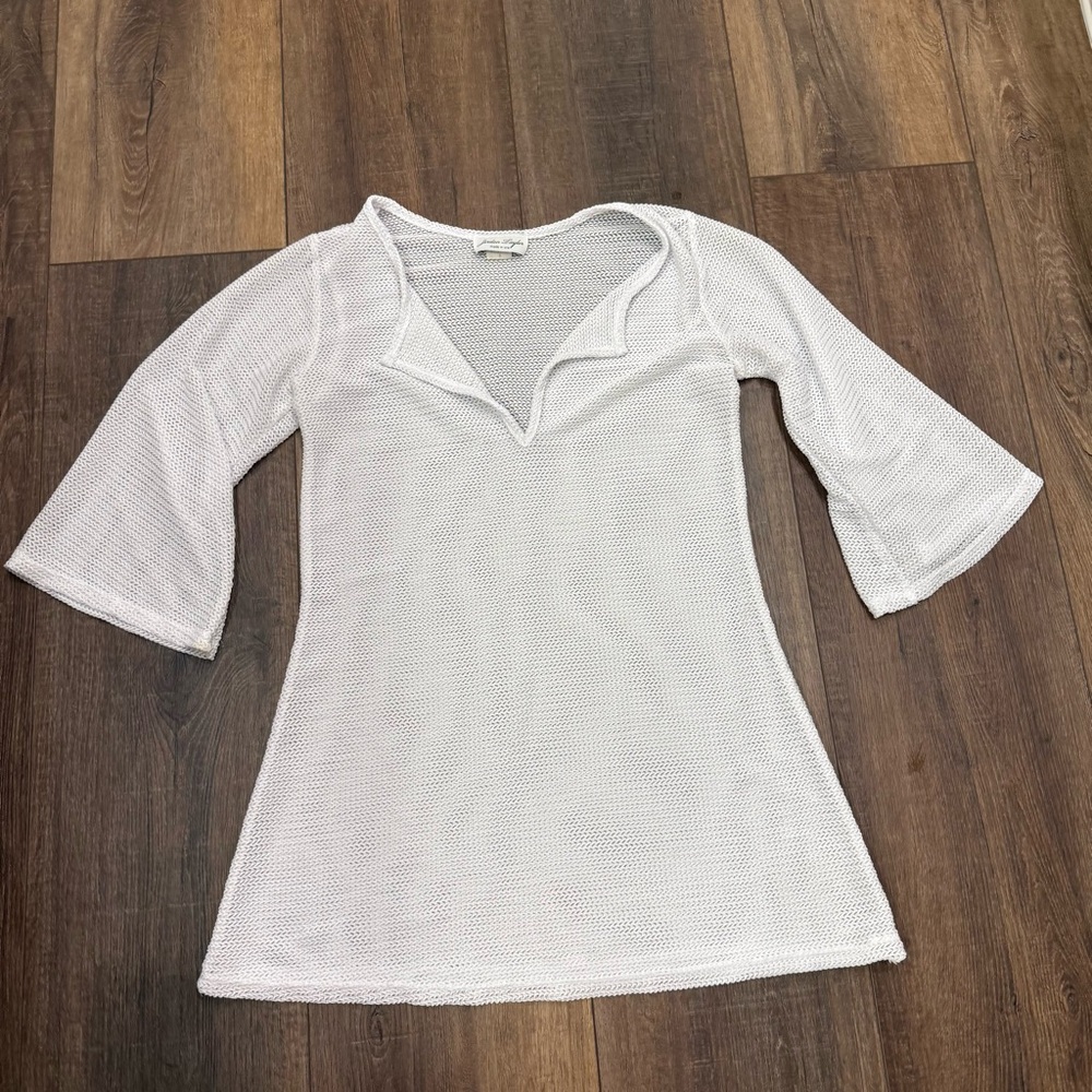 Jordan Taylor white swim cover up small